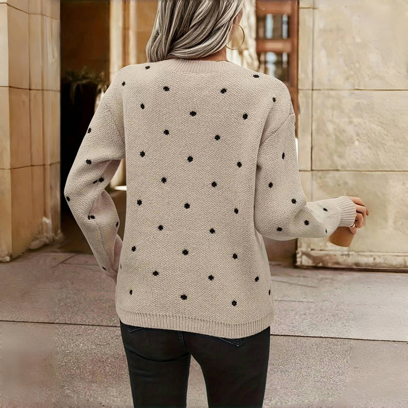 Nicole | Polka Dot Knit Sweater