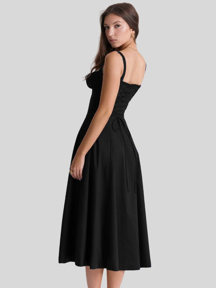 SHANA Pink floral corset dress