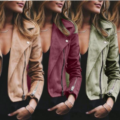 Lila - Suede Biker Jacket