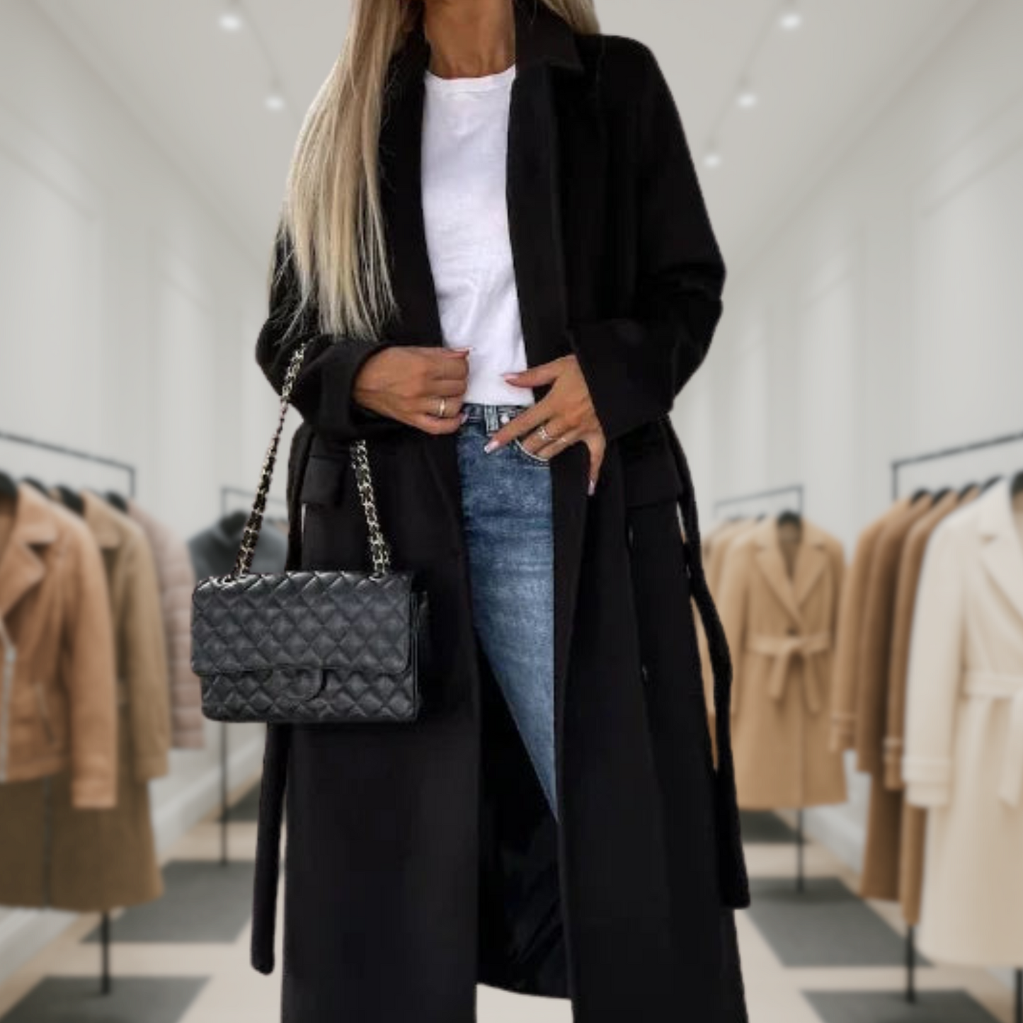 Kim™ | Elegant Double-Breasted Wool Coat
