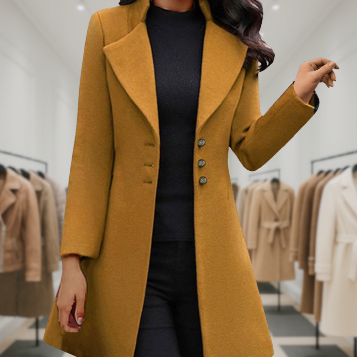Vinci™ | Luxurious Italian Wool Long Sleeve Coat