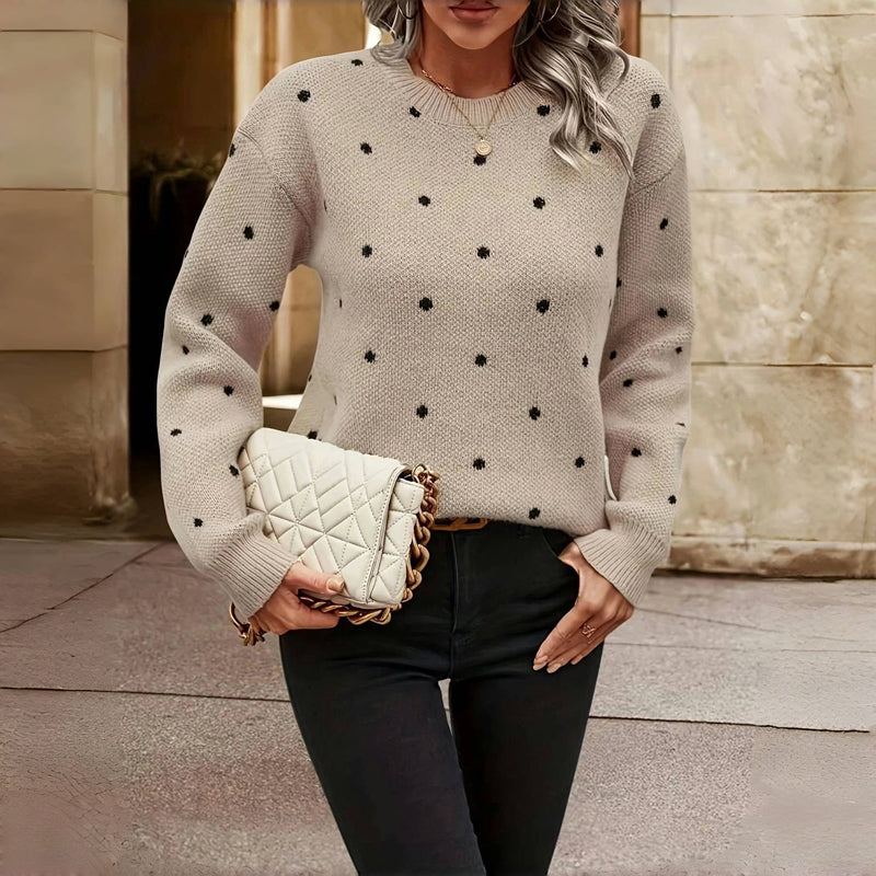 Nicole | Polka Dot Knit Sweater
