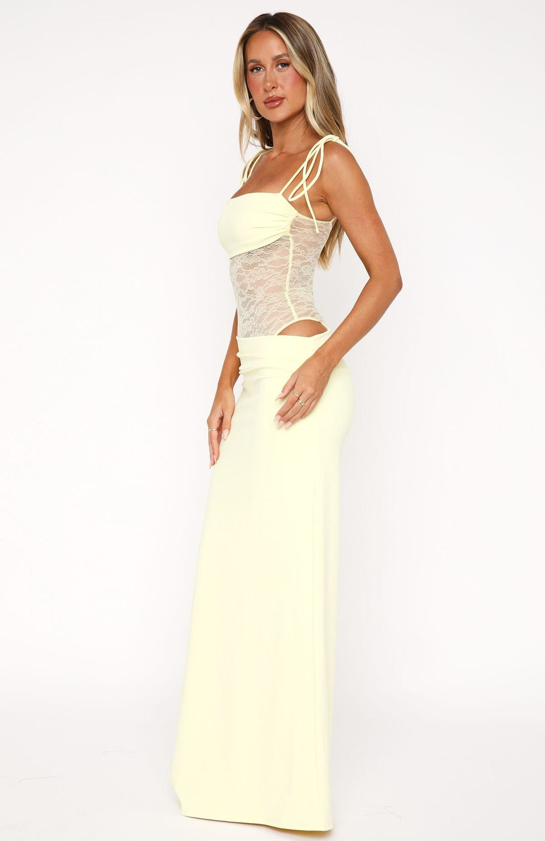 Lily Long Dress - Lemon