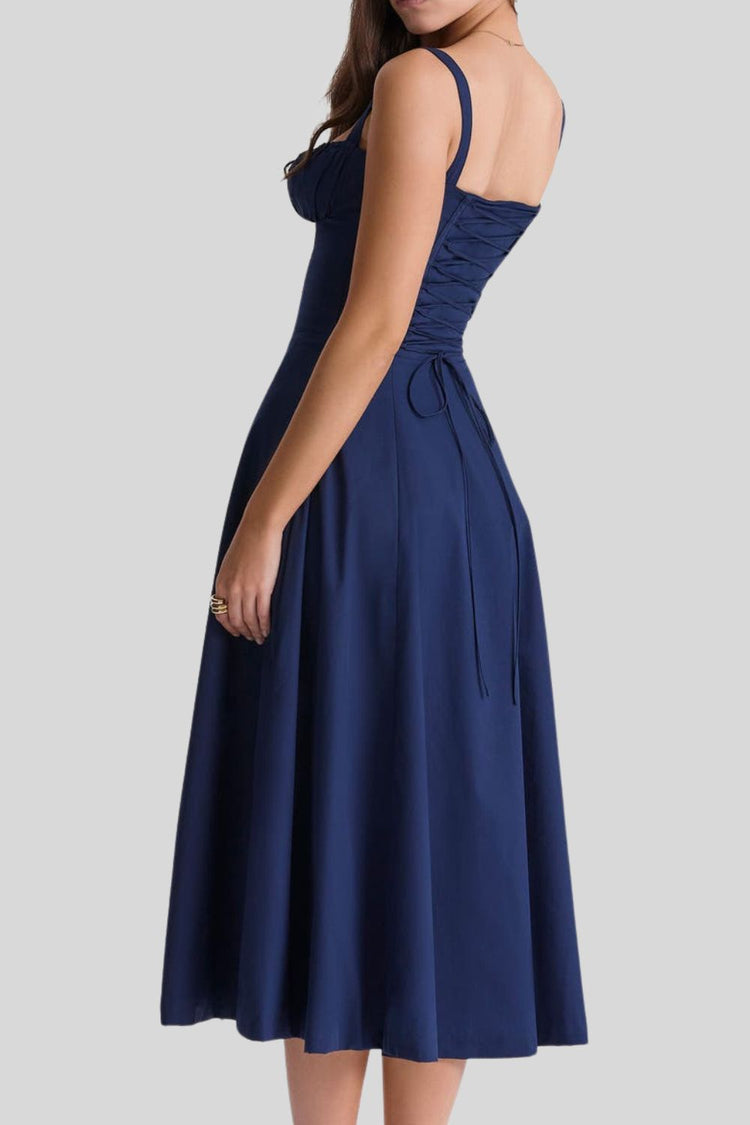 SHANA Pink floral corset dress