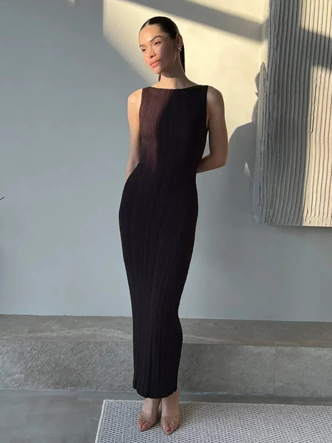 Effortless Lines Ribbed Dress