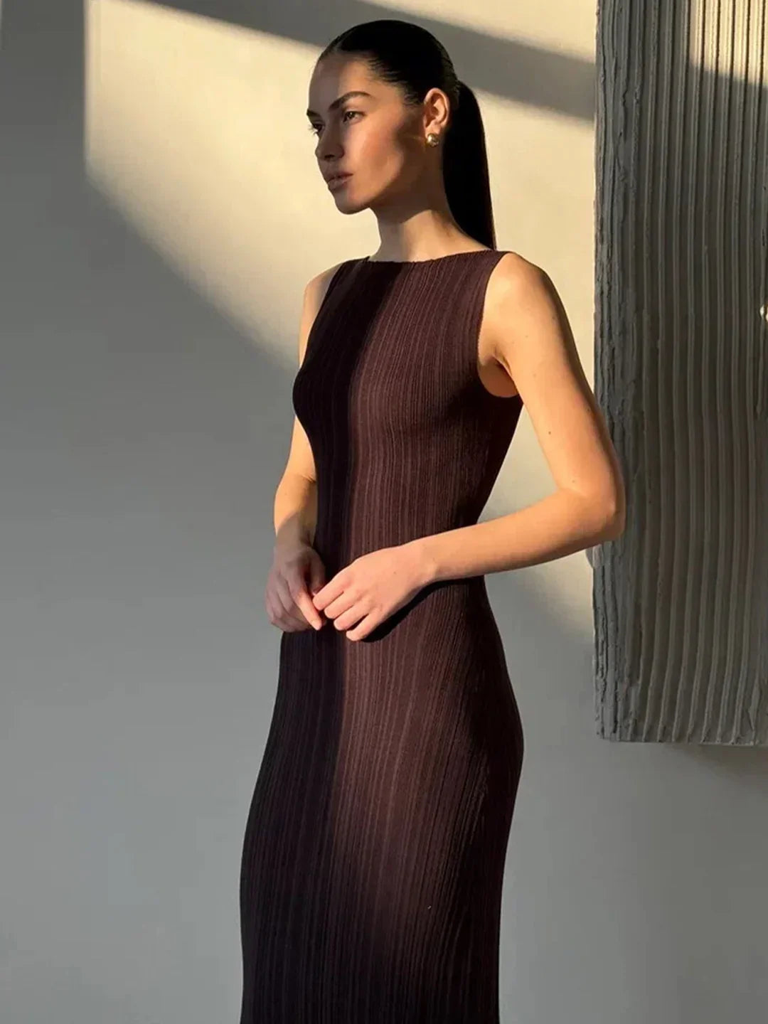 Effortless Lines Ribbed Dress