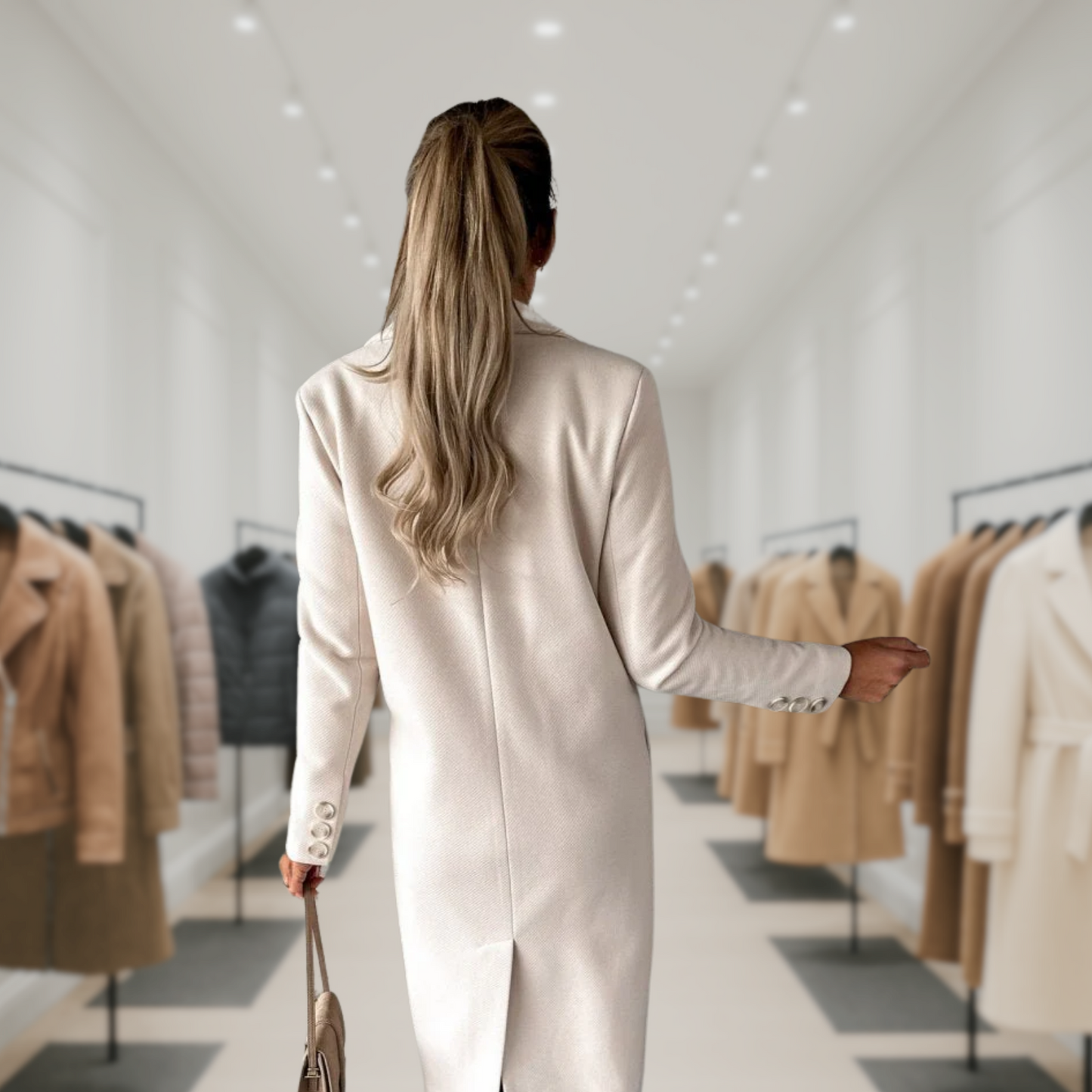 Kate™ | Woolen Coat Long Fit Women