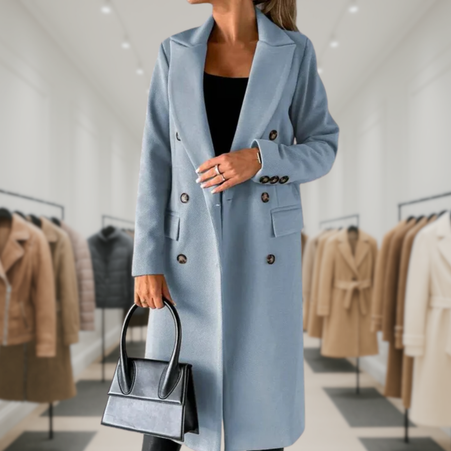 Kate™ | Woolen Coat Long Fit Women