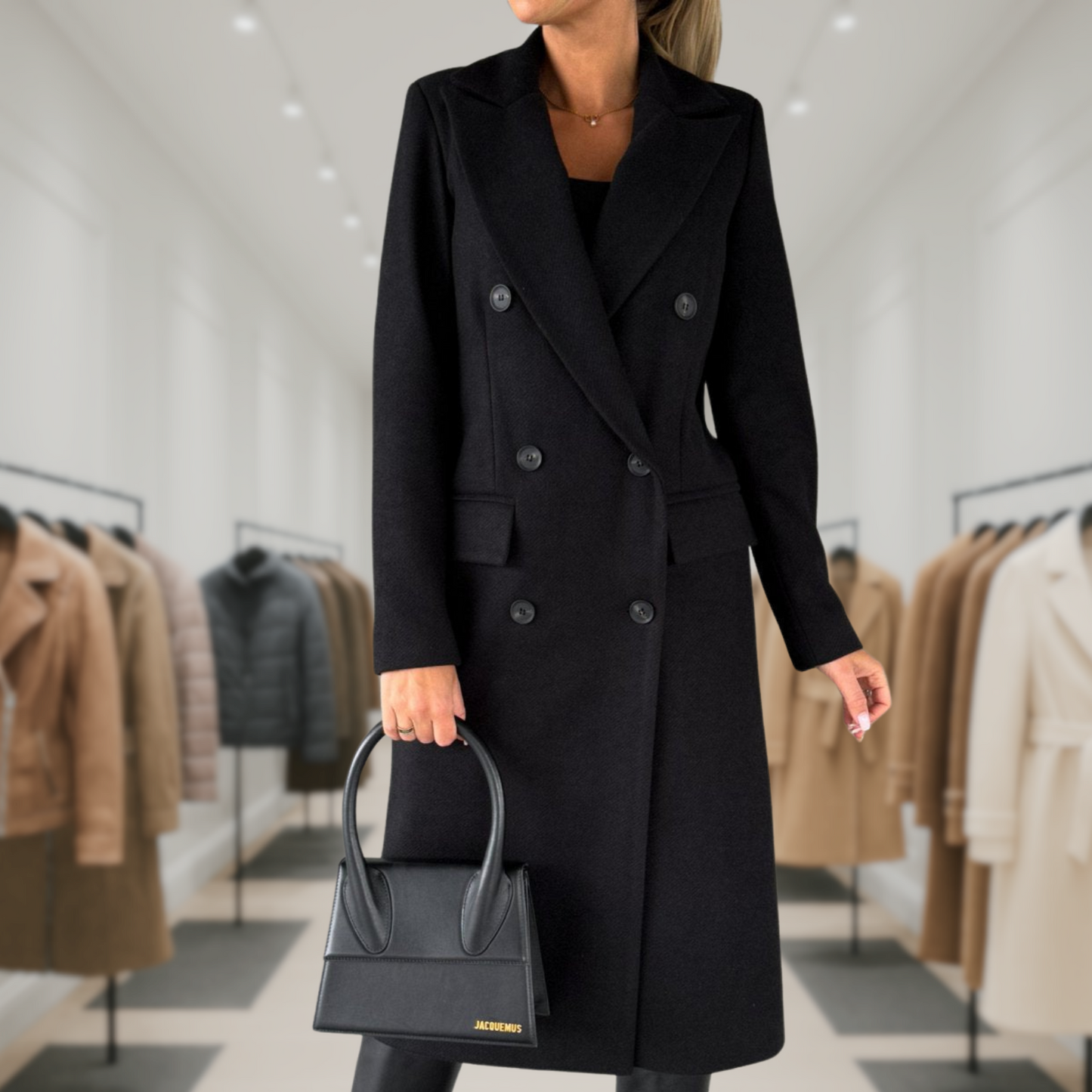 Kate™ | Woolen Coat Long Fit Women
