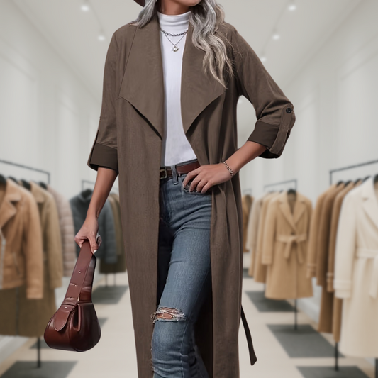 Bella™ | Stylish Vintage Brown Trench Coat