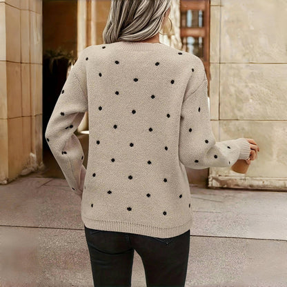Nicole | Polka Dot Knit Sweater