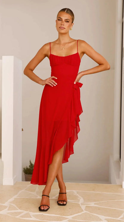 Halter Hem Split Dress