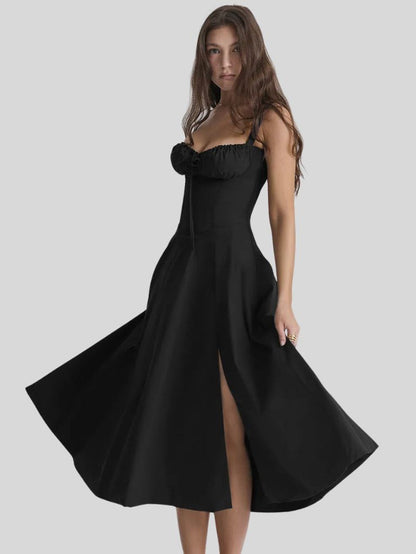 SHANA Pink floral corset dress