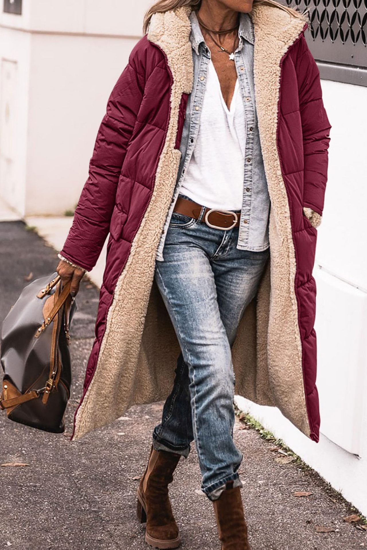 Johna | Luxe Reversible Sherpa Coat