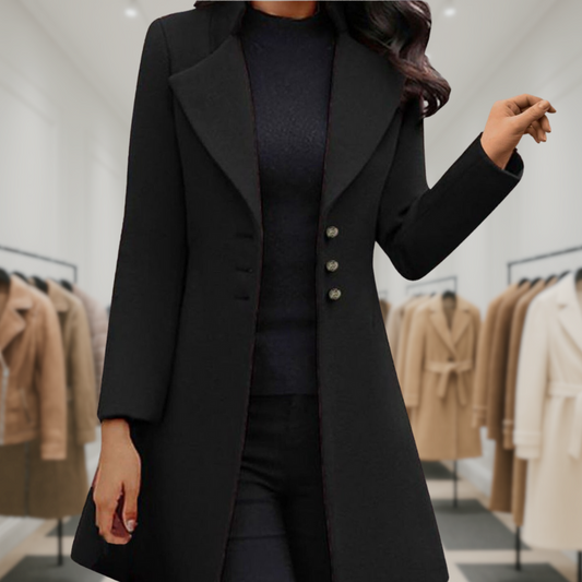 Vinci™ | Luxurious Italian Wool Long Sleeve Coat