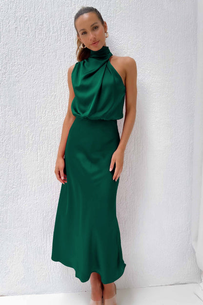 Carlina Satin Maxi Dress