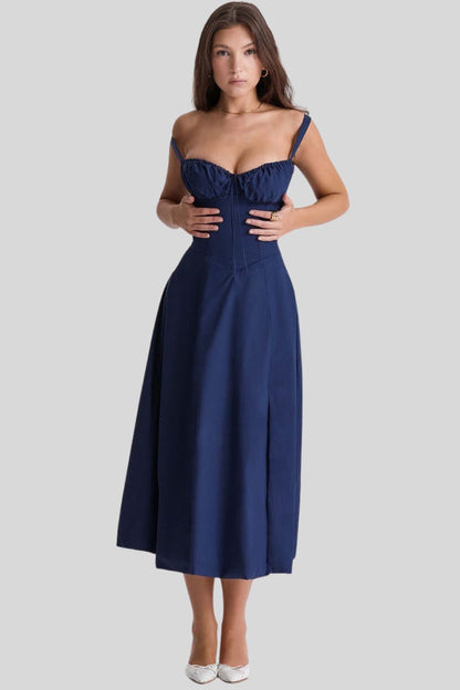 SHANA Pink floral corset dress