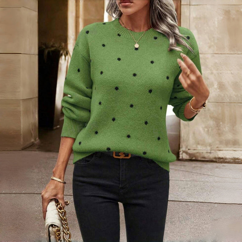 Nicole | Polka Dot Knit Sweater