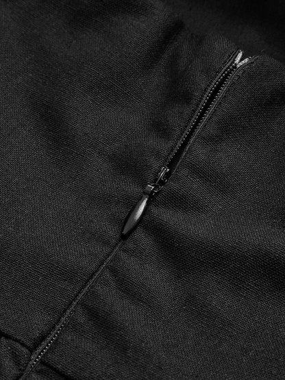 Simple and Chic Cotton & Linen Halter A Line Long Dress