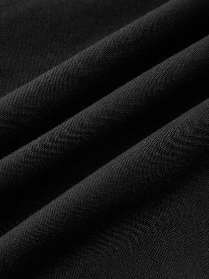 Simple and Chic Cotton & Linen Halter A Line Long Dress