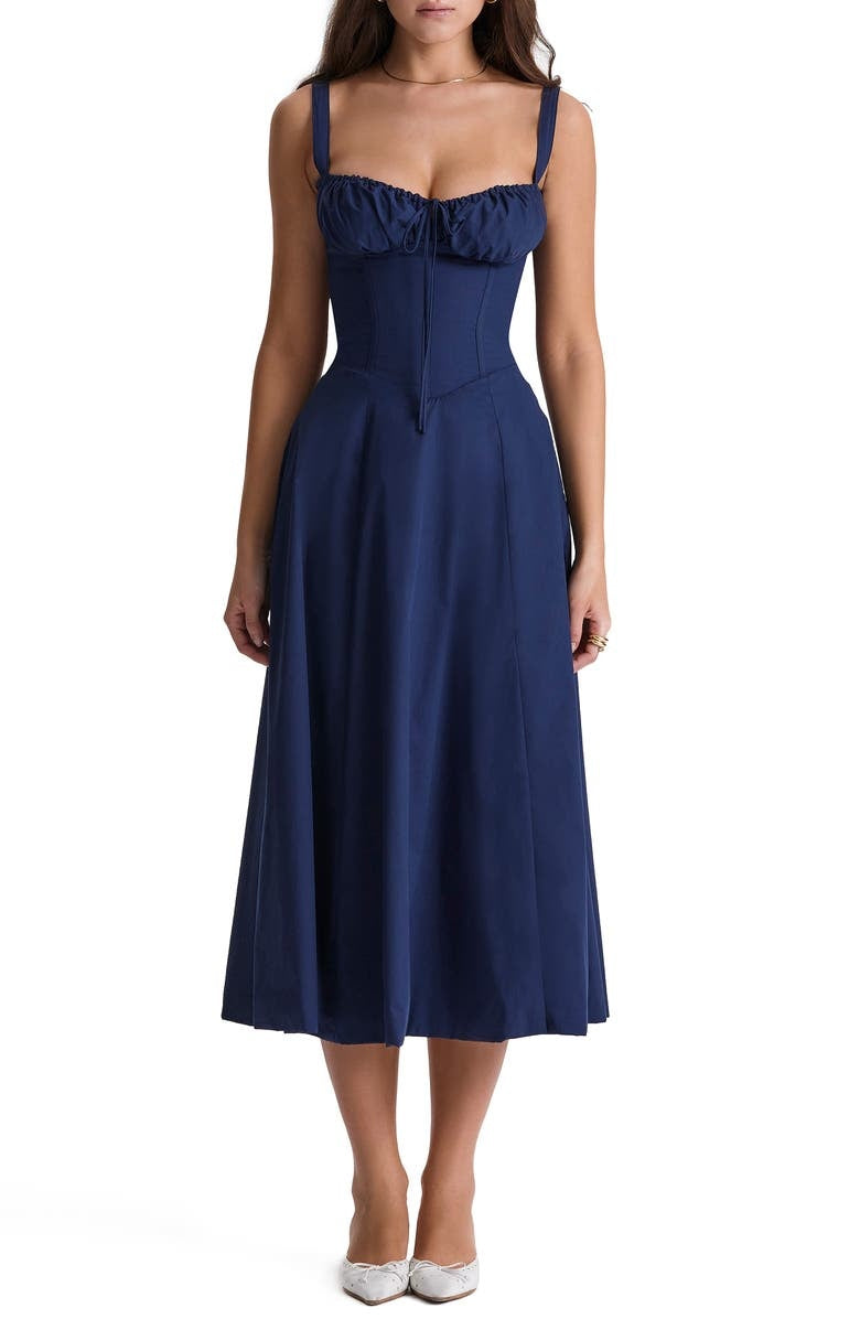 Oakley - Elegant French Style Belted Strap Dress