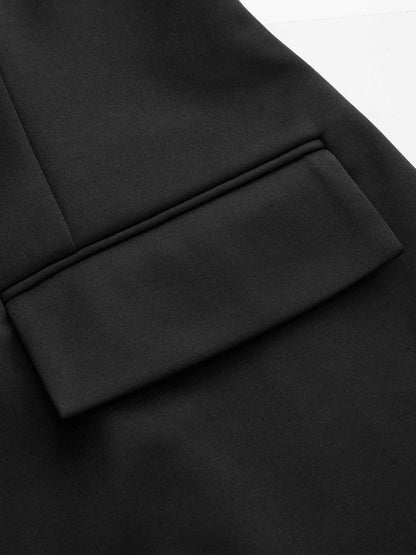 High Neck Solid Long Sleeve Mini Dress