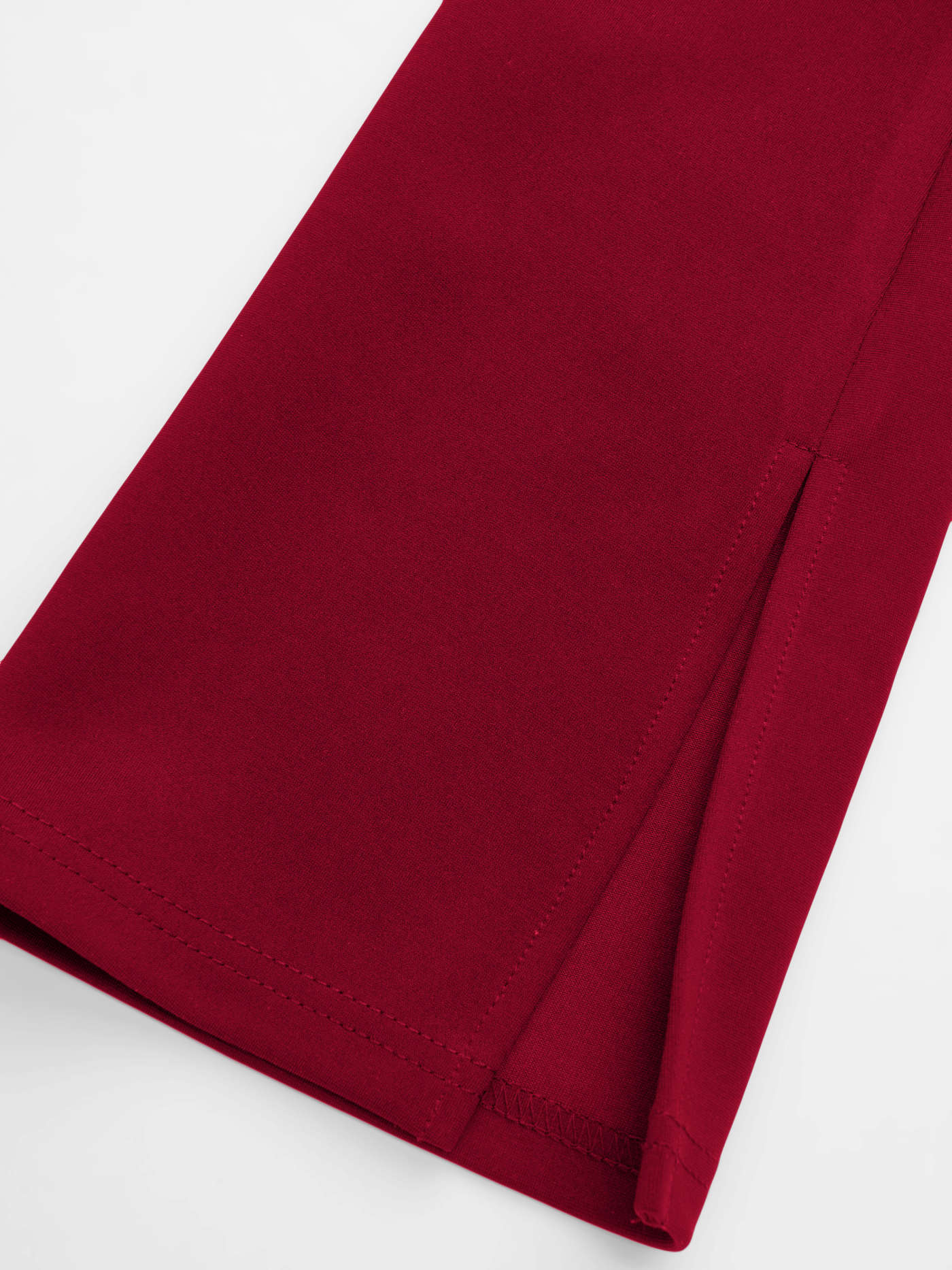 High Neck Solid Long Sleeve Mini Dress