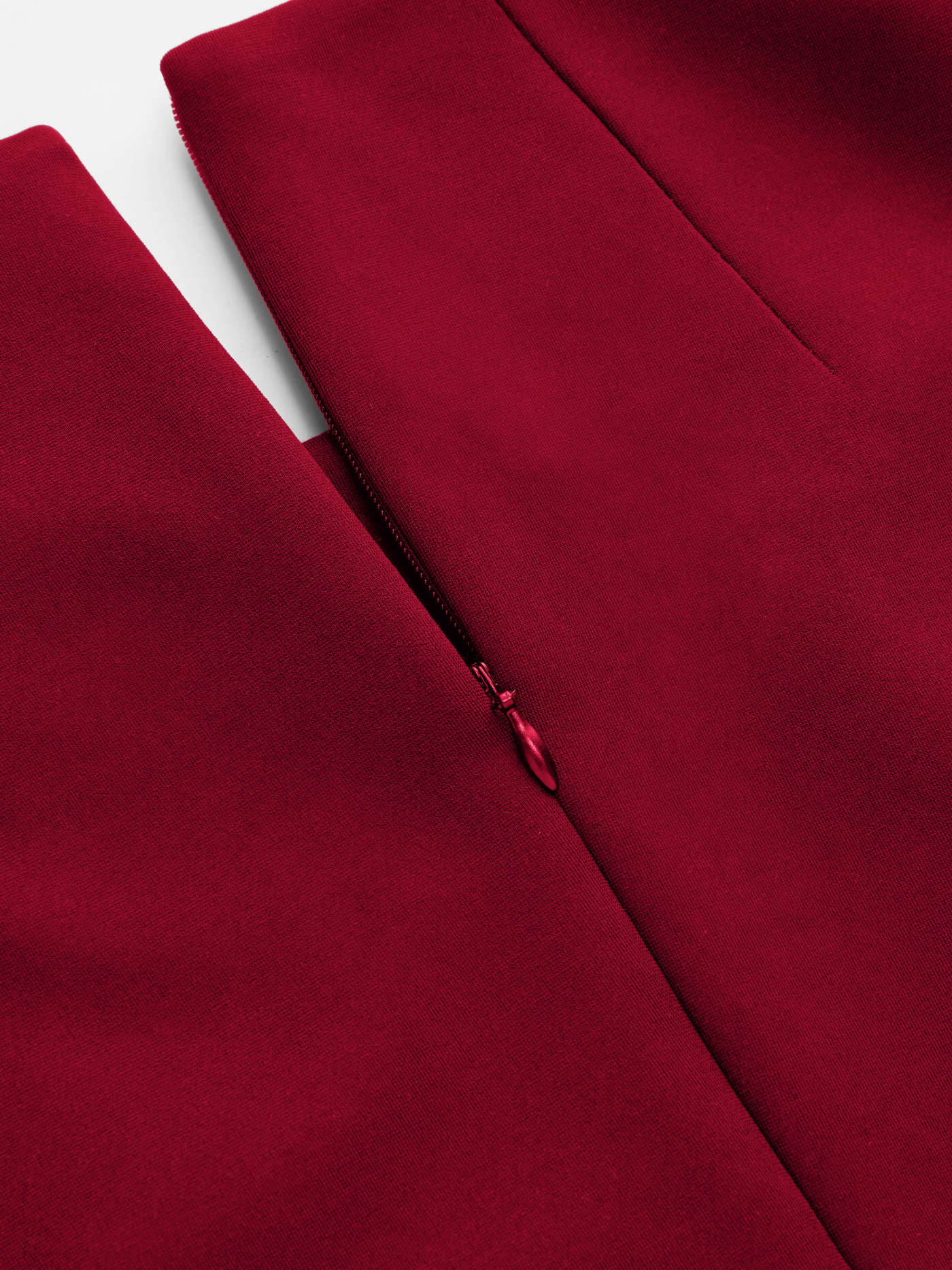 High Neck Solid Long Sleeve Mini Dress