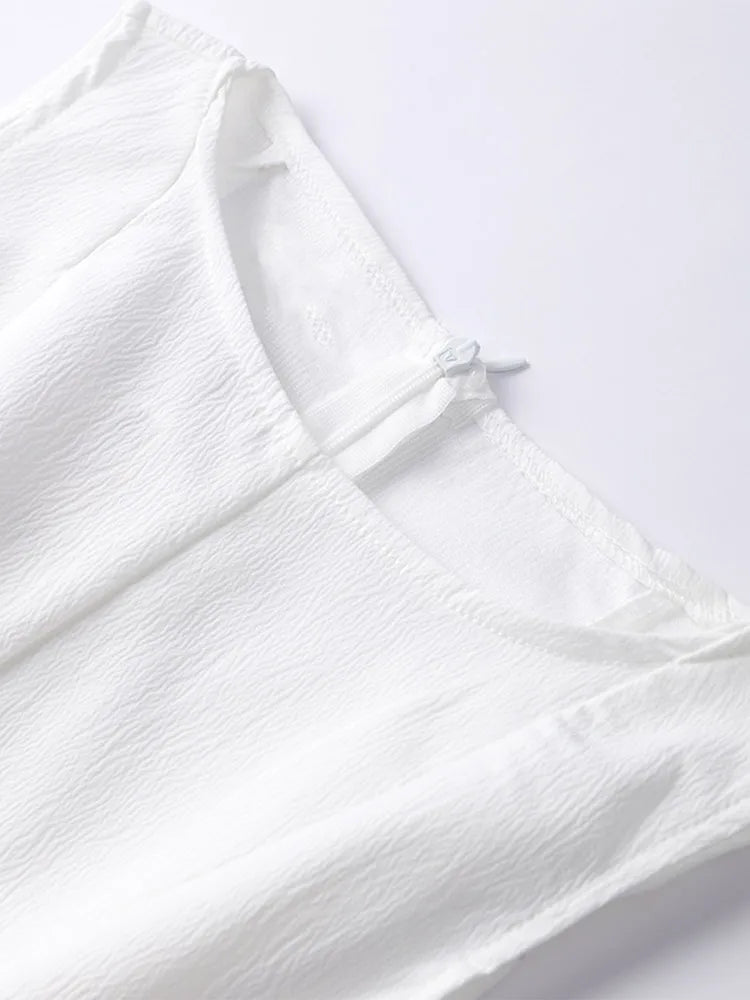 Casual Round Neck Frosted Bliss Pleated Dress