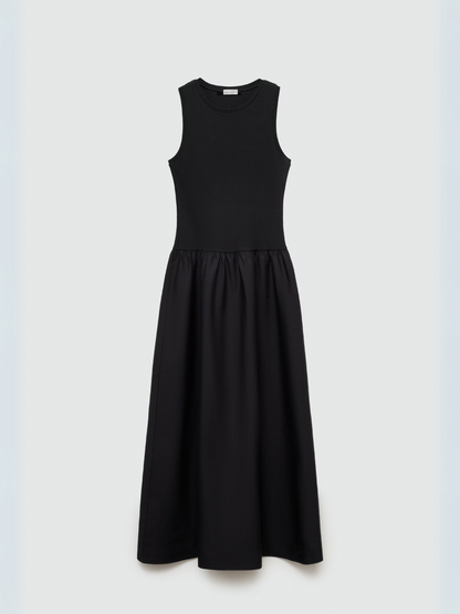 Round Neck Casual Stitching Vest Dress