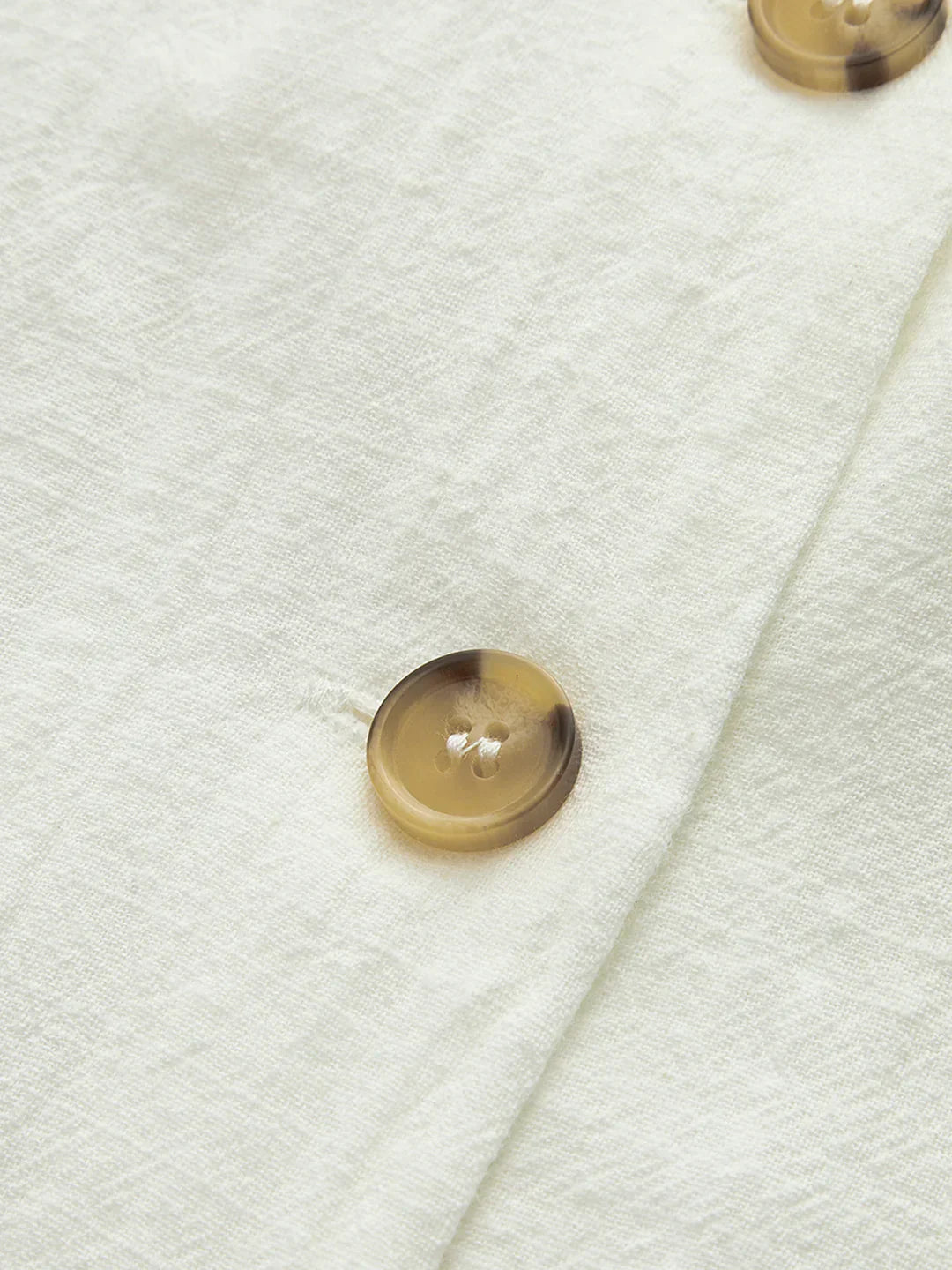 Casual Cotton Button-Front Short Dress