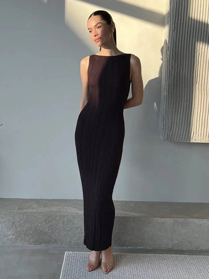 Effortless Lines Ribbed Dress