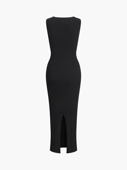 Effortless Lines Ribbed Dress