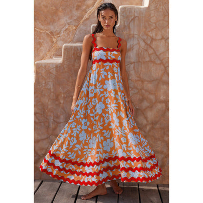 Jovie - Sleeveless Floral Printed Loose Dress