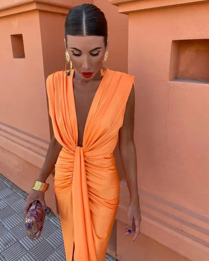 Yvaine - Elegant Pleated Dress