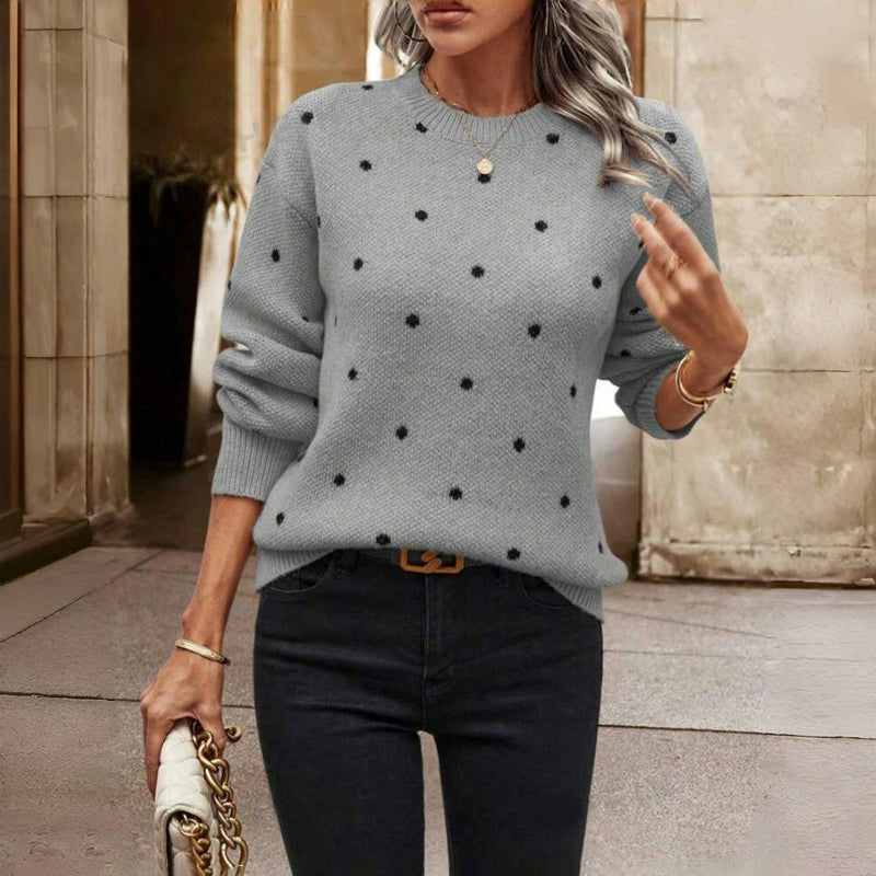 Nicole | Polka Dot Knit Sweater