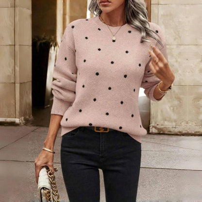 Nicole | Polka Dot Knit Sweater