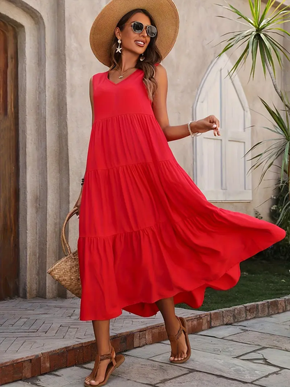 Lone - Casual Loose-Fit Dress with Ruffle Hem